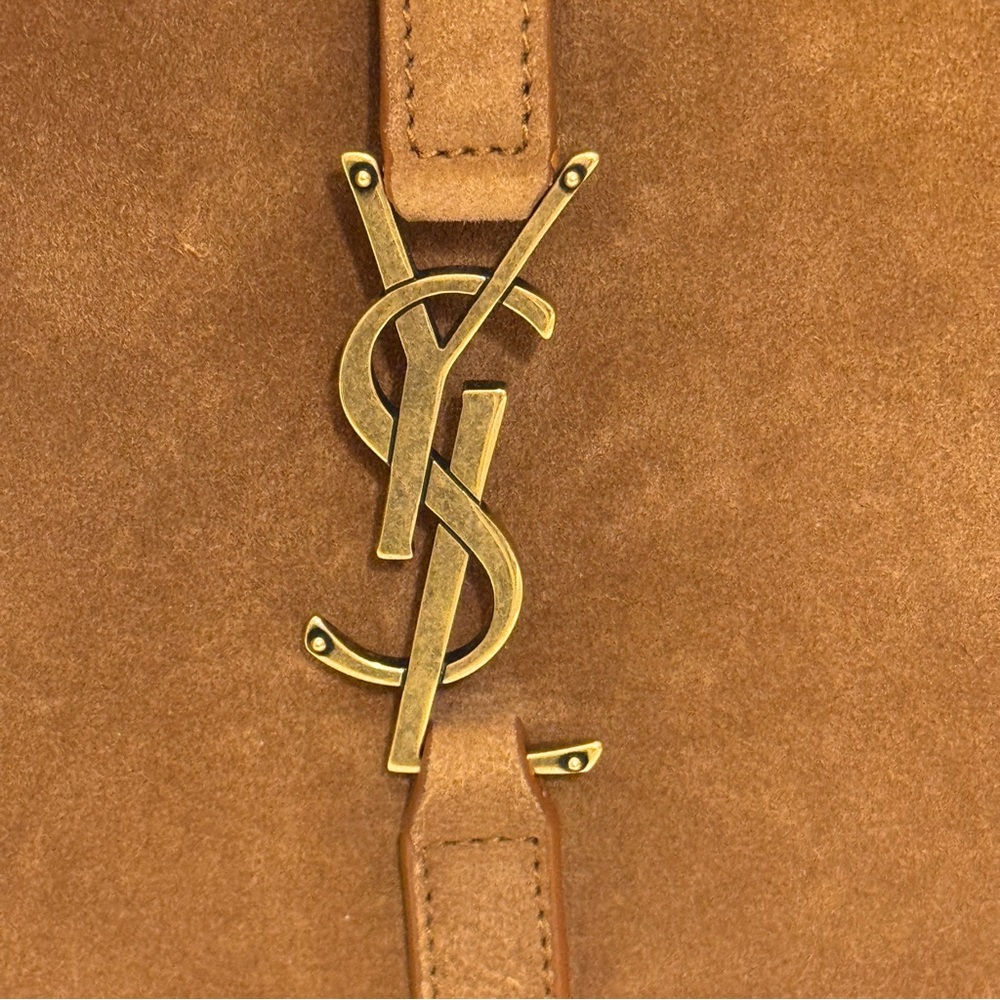 YSL Yves Saint Laurent 5 A 7 Brown Suede Supple Shoulder Hobo Bag - Picture 13 of 14